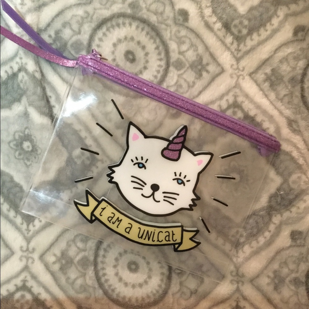 “I am a unicat” clear makeup/cosmetic bag